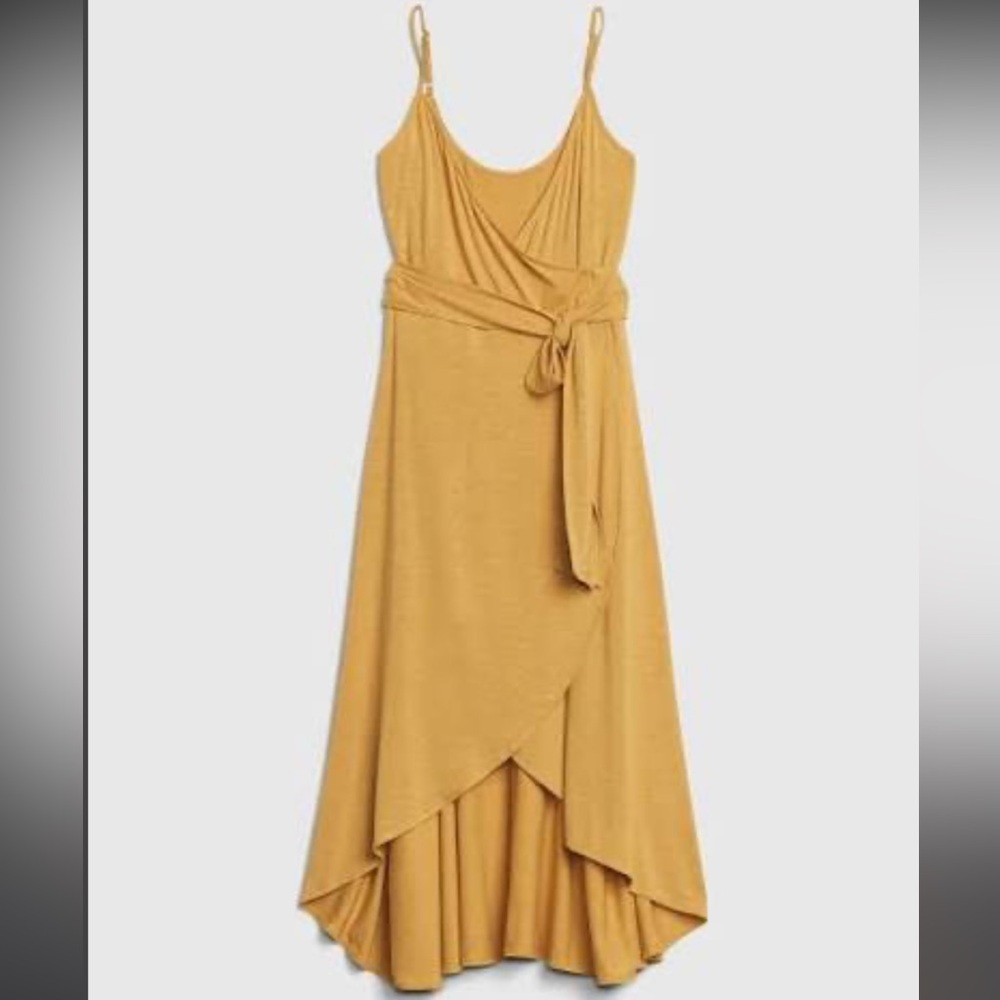 NWT GAP Asymmetrical Dress in Mustard Yellow